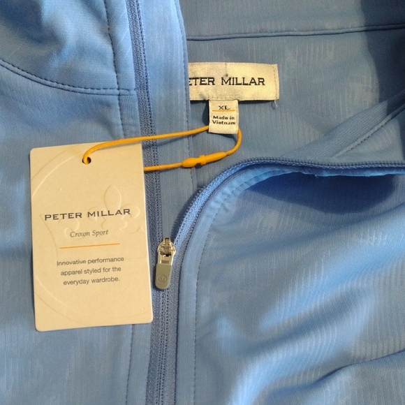 Peter Millar Light Blue Quarter-Zip Pullover - Picture 6 of 6
